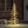 vidaXL &Aacute;rvore de Natal com 160 LEDs Branco quente 150 cm PET
