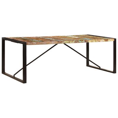 vidaXL Mesa de jantar madeira recuperada maciça 220x100x75 cm