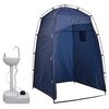 vidaXL Conjunto de lavat&oacute;rio com suporte para campismo com tenda 20 L