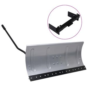 vidaXL L&acirc;mina limpa-neves para corta-relva com adaptador 100 cm