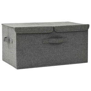 vidaXL Caixa de arruma&ccedil;&atilde;o 50x30x25 cm tecido antracite
