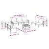 vidaXL Conjunto de Sofá de Jardim com almofada 8 pcs Preto Aço