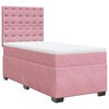 vidaXL Cama com molas/colch&atilde;o 90x190 cm veludo rosa