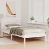 vidaXL Estrutura da Cama Branco 90 x 220 cm Madeira de Pinheiro Sólida