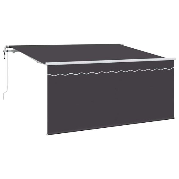 vidaXL Toldo Retr&aacute;til Antracite 300 x 200 cm Poli&eacute;ster e Alum&iacute;nio