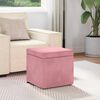 vidaXL Banqueta Rosa 41 x 41 x 40 cm Veludo e Madeira de Engenharia