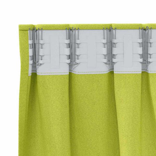 vidaXL Cortinas Blackout com Argolas 2 pcs Verde 260 x 140 cm