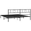 vidaXL Estrutura de cama em metal com cabeceira 180x200 cm preto