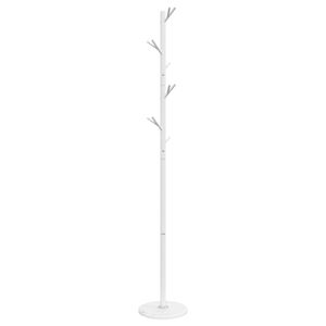 vidaXL Bengaleiro 175 cm ferro revestido a p&oacute; branco