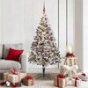 vidaXL &Aacute;rvore de Natal Artificial Branco 180 cm PVC, A&ccedil;o e Pl&aacute;stico