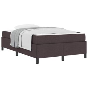 vidaXL Cama Box Marrom Escuro 120 x 190 cm tecido