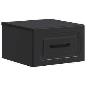vidaXL Gabinete de Canto Montado na Parede Preto 34,5 x 33 x 20 cm