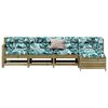 vidaXL 5 pcs conjunto lounge de jardim c/ almofad&otilde;es pinho impregnado
