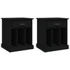 vidaXL Mesas de cabeceira 2 pcs 43x36x50 cm preto