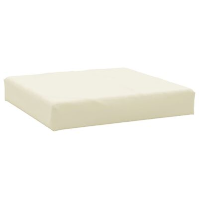 vidaXL Almofadão para sofá de paletes 60x60x8 cm tecido cor creme