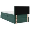 vidaXL Cama com Armazenamento Verde Escuro 90 x 190 cm Veludo