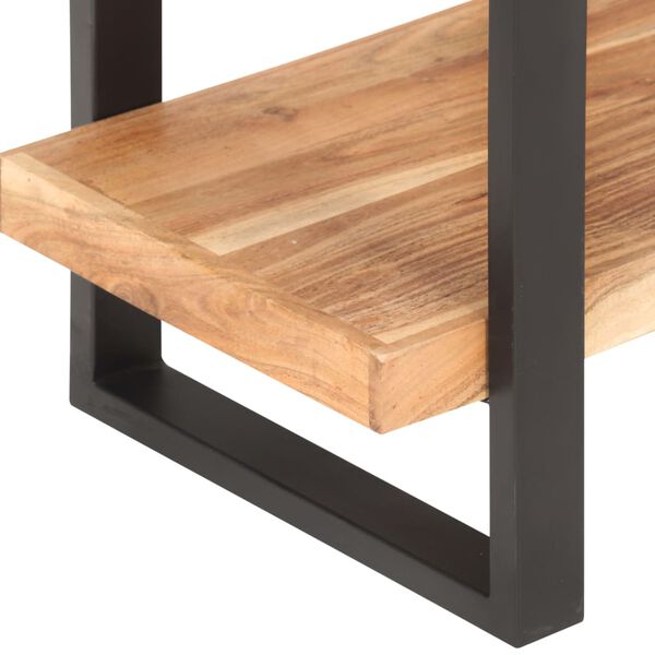 vidaXL Estante c/ 4 prateleiras 120x40x180cm madeira de ac&aacute;cia maci&ccedil;a