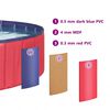 vidaXL Piscina Dobr&aacute;vel para C&atilde;es Vermelho e Azul 80 x 80 x 20 cm PVC