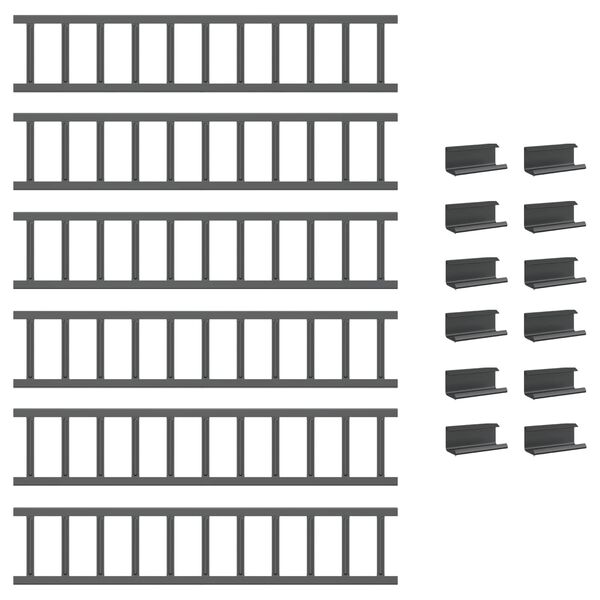 vidaXL Guarda de Neve para Telhado Antracite 600 x 2,5 x 20 cm A&ccedil;o