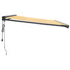 vidaXL Toldo retr&aacute;til 4,5x3 m tecido e alum&iacute;nio amarelo e branco