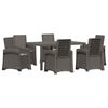 vidaXL Conjunto de Jantar para Jardim 7 unid. Cinzento-claro PP