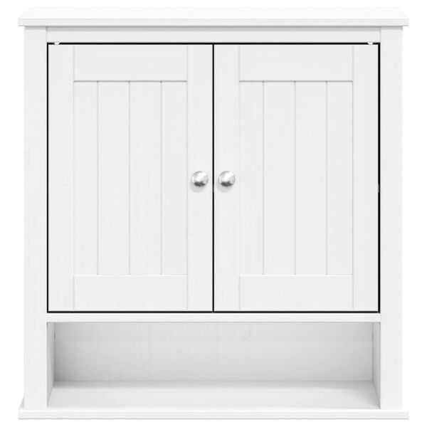 vidaXL M&oacute;vel de parede p/ WC BERG 69,5x27x71,5cm madeira maci&ccedil;a branco