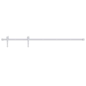 vidaXL Kit de ferragens para porta deslizante 183 cm a&ccedil;o branco
