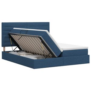 vidaXL Cama com Armazenamento com cabeceira Azul 180 x 200 cm Tecido