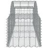 vidaXL Cestos gabi&atilde;o arqueados 6 pcs 200x50x40/60 cm ferro galvanizado