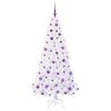 vidaXL Árvore de Natal Artificial com 300 LEDs Branco 180 cm PVC e Aço