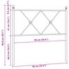 vidaXL Cabeceira de substitui&ccedil;&atilde;o 90 cm metal preto
