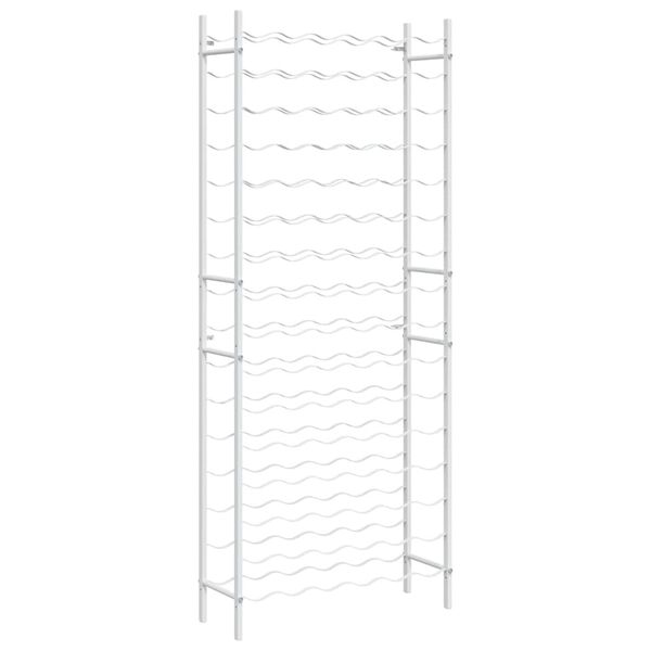 vidaXL Garrafeira para 96 garrafas metal branco