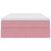 vidaXL Cama com arruma&ccedil;&atilde;o e colch&atilde;o Rosa 120 x 200 cm Veludo