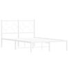 vidaXL Estrutura de cama com cabeceira 120x200 cm metal branco