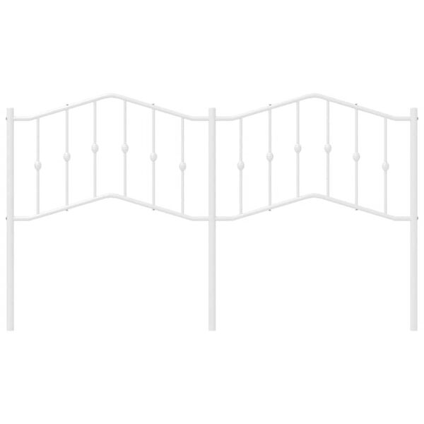 vidaXL Cabeceira de cama 180 cm metal branco