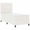 vidaXL Cama Box Creme e Branco 100 x 200 cm Tecido de Veludo Cotele