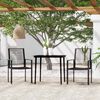 vidaXL 3 pcs conjunto de jantar para jardim preto