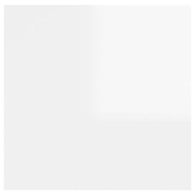 vidaXL Mesa de cabeceira 30,5x30x30 cm contraplacado branco brilhante