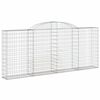 vidaXL Cestos gabi&atilde;o arqueados 7pcs 300x30x120/140cm ferro galvanizado