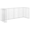 vidaXL Muro gabi&atilde;o p/ caixotes do lixo a&ccedil;o galvanizado 320x100x120 cm