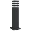 vidaXL Candeeiro de ch&atilde;o para exterior com tomada 50 cm alum&iacute;nio preto