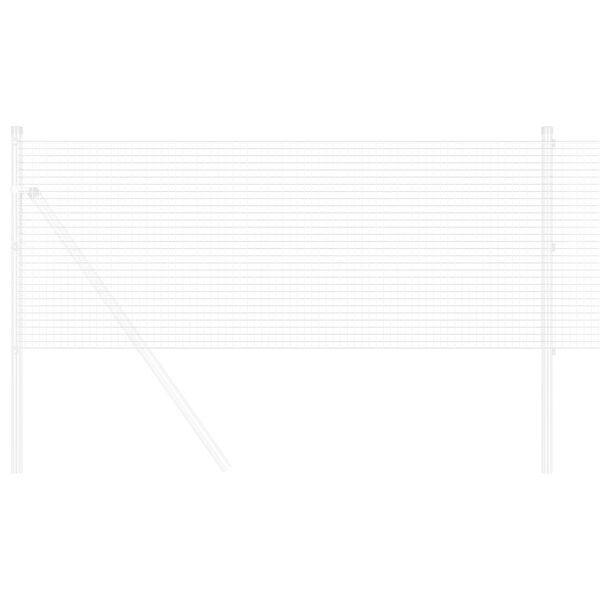 vidaXL Cerca de Arame Soldado Prateado 1.4 x 10 m