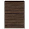 vidaXL Sapateira 2 gavetas articuladas 80x42x108cm carvalho castanho