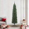 vidaXL &Aacute;rvore de Natal Artificial Verde 210 cm PVC e A&ccedil;o e Pl&aacute;stico