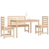 vidaXL 4 pcs conjunto de jantar p/ jardim madeira de pinho maciça