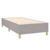 vidaXL Cama box spring c/ colch&atilde;o e LED 90x200 cm tecido cinza-claro