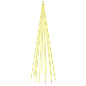 vidaXL &Aacute;rvore de Natal mastro de bandeira 732 LEDs 500cm branco quente