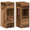 vidaXL Mesas de cabeceira 2 pcs com gaveta 25x31x66 cm madeira velha