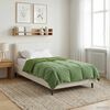 vidaXL Duvet de Ano Inteiro Colchonete Verde 135 x 220 cm Microfibra