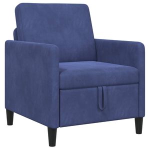 vidaXL Sofa com Armazenamento Azul Pol&iacute;cia 72 x 78 x 87 cm Poli&eacute;ster